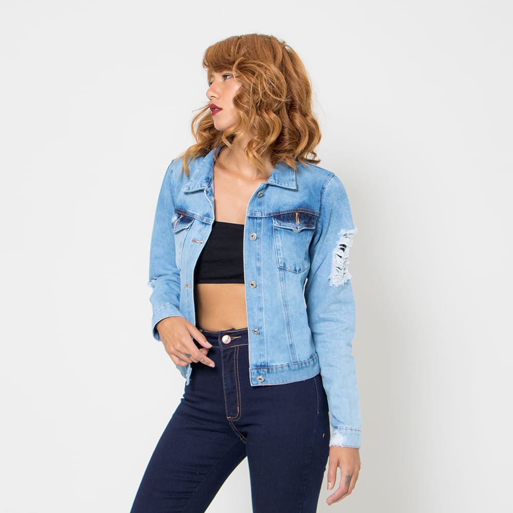 jaqueta lady rock jeans