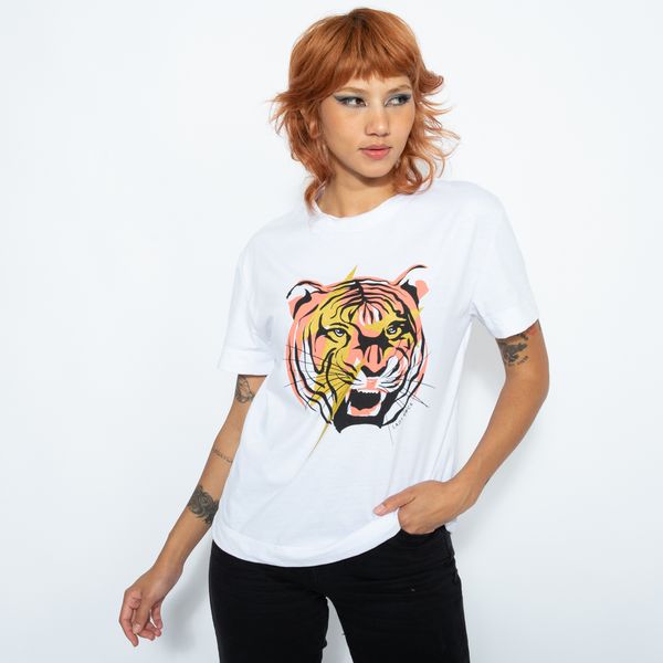 T-Shirt-Ampla-Tigre-Lady-Rock-frente